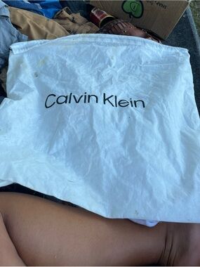 Calvin Klein White Logo Dust Pouch